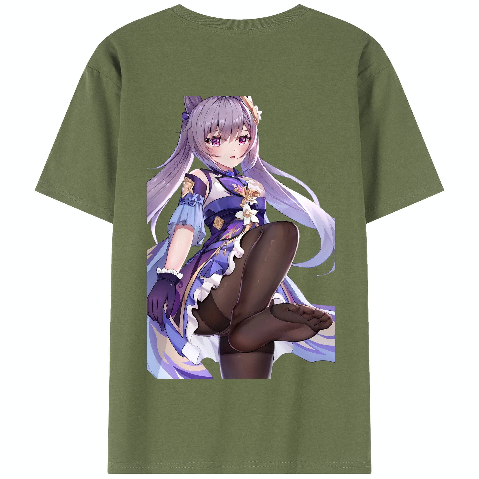 げんし神 刻晴 こくせい genshin Kokusei 綿100％半袖Tシャツ（背面プリント）